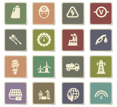 Alternatif enerji simgesi seti