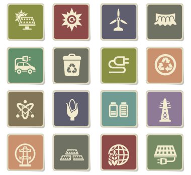 biyo yakıt Icon set