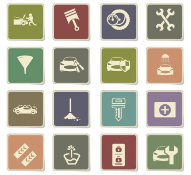 Araba Dükkanı Icon set
