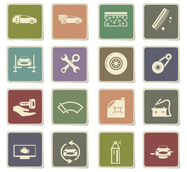 Araba Dükkanı Icon set