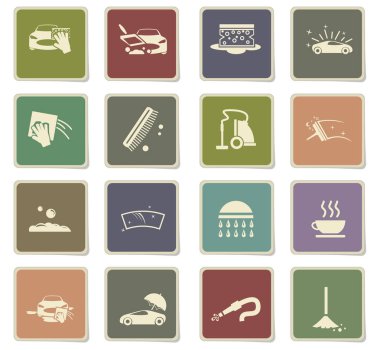 Araba yıkama Icon set