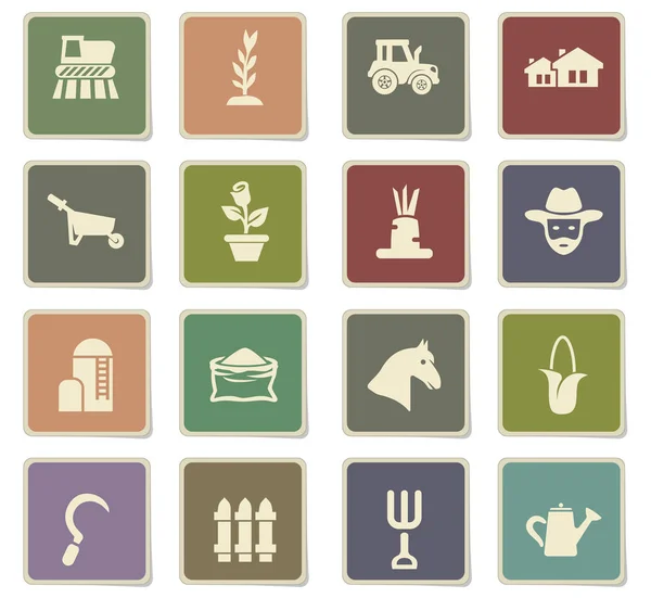Conjunto de ícone de agricultura — Vetor de Stock