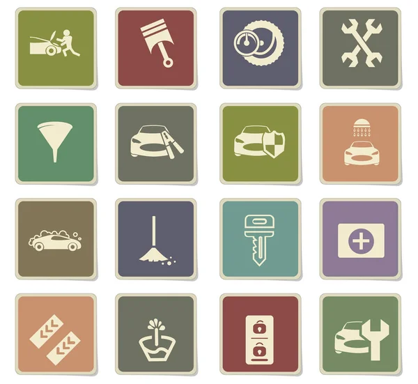 Car shop icon set — Stock Vector