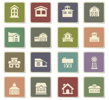 Icon set bina çiftlik