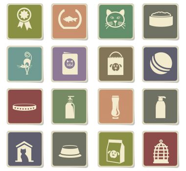 Evcil hayvan Icon set için ürünler