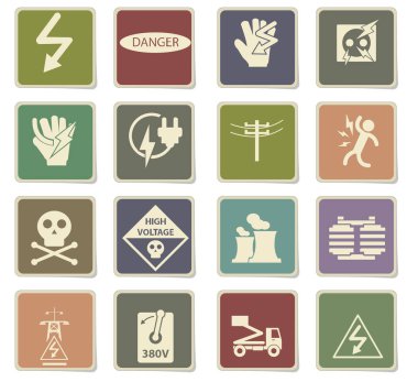 yüksek gerilim Icon set