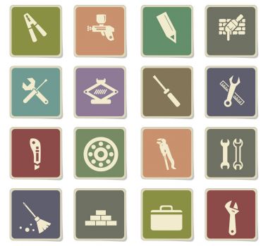 iş araçları simge seti