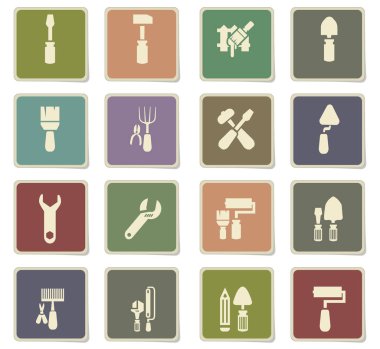 iş araçları simge seti