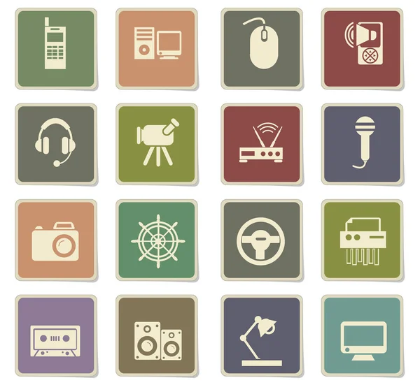 Device icon set — Stock Vector