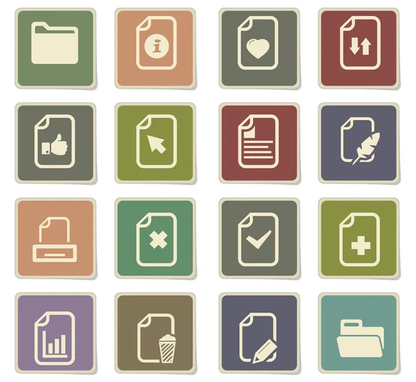 Documents icon set — Stock Vector