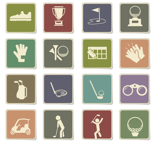 Golf icon set — Stock Vector