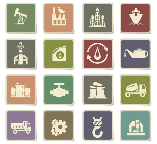 Industry icon set — Stock Vector