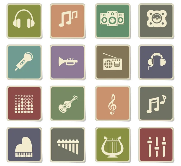 stock vector music icon set