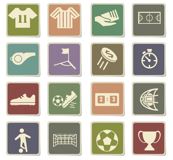 Soccer icon set — Stock Vector