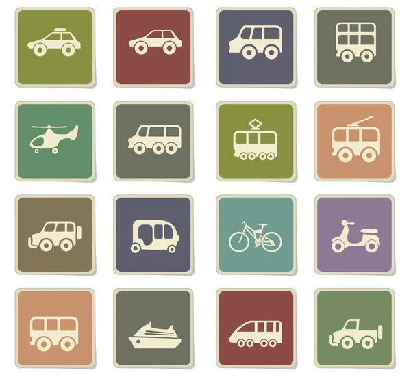 Conjunto de icono de transporte — Vector de stock