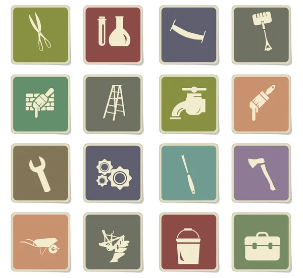 Juego de iconos de herramientas de trabajo — Vector de stock