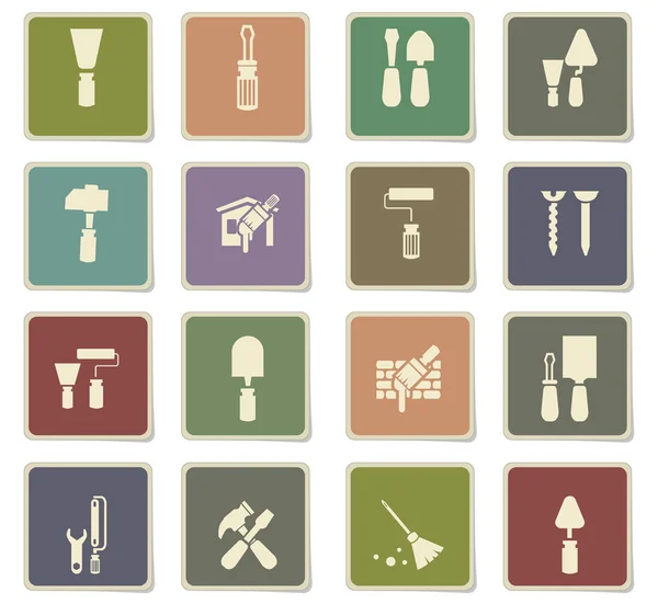 Juego de iconos de herramientas de trabajo — Vector de stock