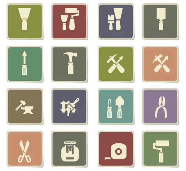 Juego de iconos de herramientas de trabajo — Vector de stock