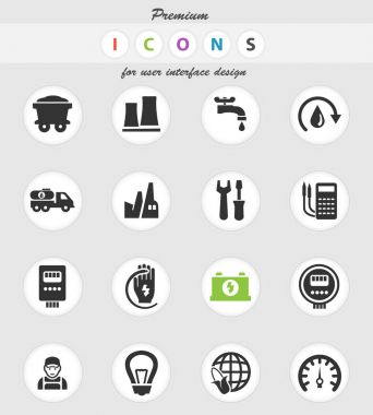 Alternatif enerji simgesi seti