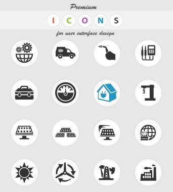 Alternatif enerji simgesi seti