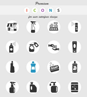 kimyasallar Icon set depolamak