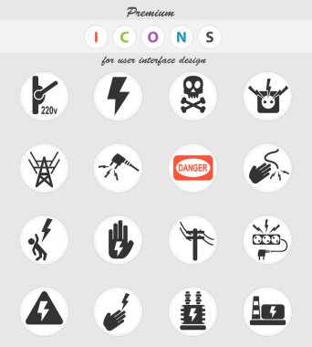 yüksek gerilim Icon set