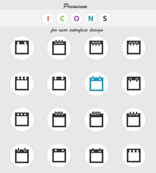 Conjunto de iconos calendario — Vector de stock