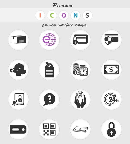 E-commerce icon set — Stock Vector