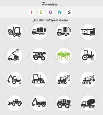 Endüstriyel taşıma Icon set