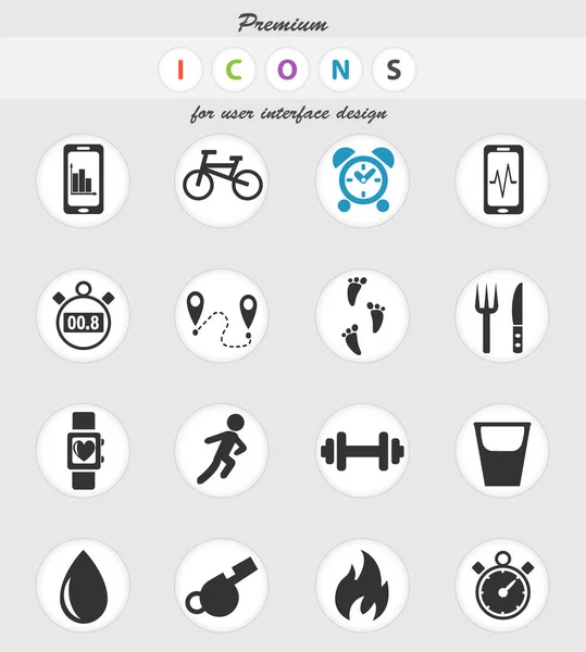 Set di icone delle app di monitoraggio — Vettoriale Stock
