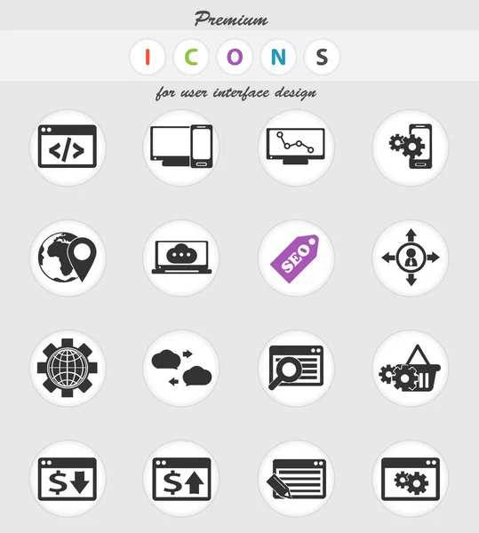 Seo icon set — Stock Vector