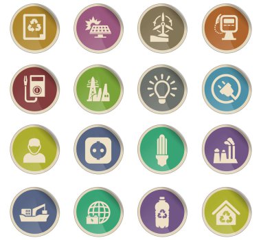 Alternatif enerji simgesi seti