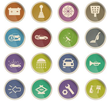 Araba Dükkanı Icon set