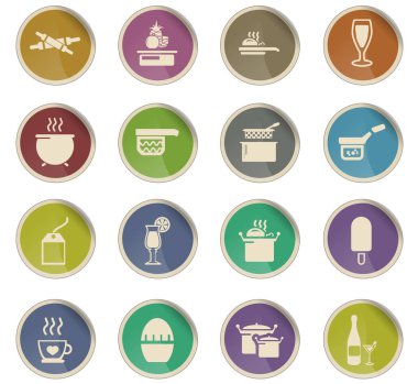 yemek ve mutfak simgesi seti