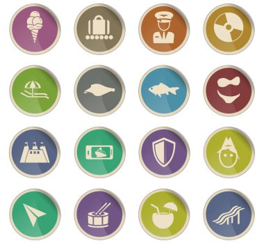 seyahat simgesi seti