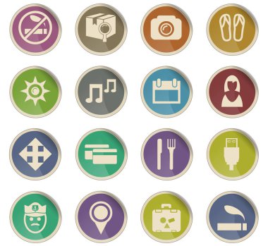 seyahat simgesi seti