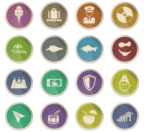 seyahat simgesi seti