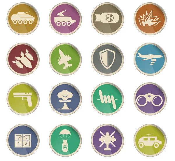 War symbols icon set — Stock Vector