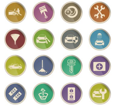 Araba Dükkanı Icon set