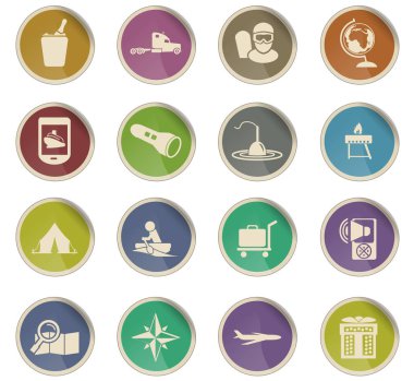 seyahat simgesi seti