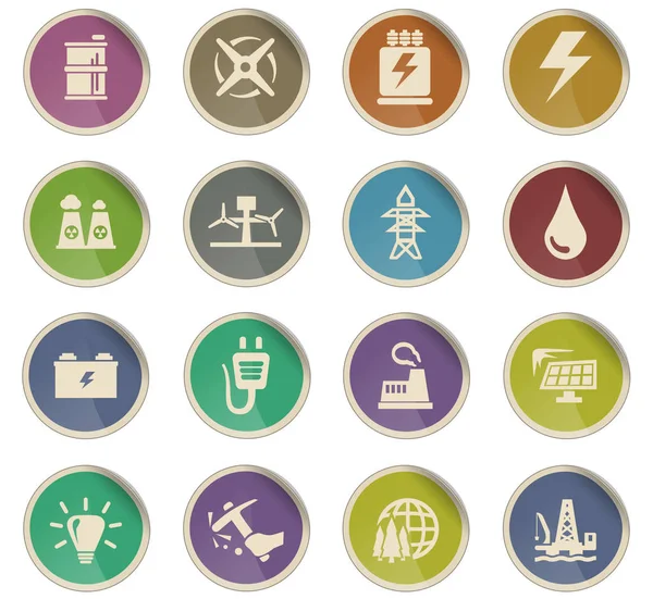 Conjunto de iconos de energía alternativa — Archivo Imágenes Vectoriales