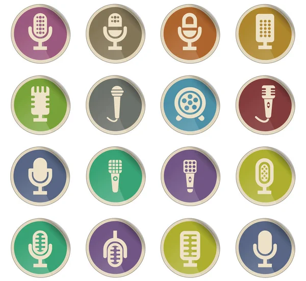 Microphone icon set — Stock Vector