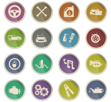 Araba Dükkanı Icon set