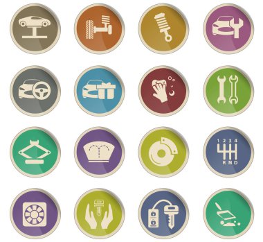 Araba Dükkanı Icon set