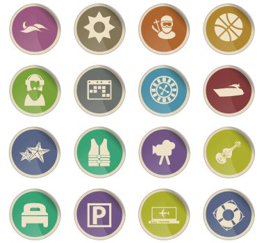 seyahat simgesi seti