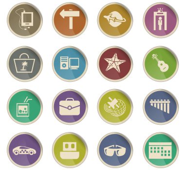 seyahat simgesi seti