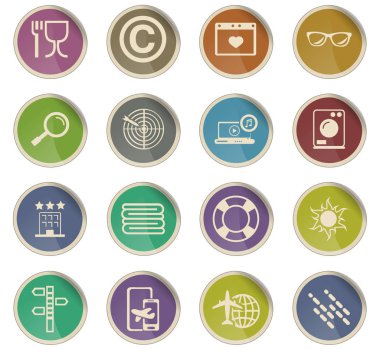 seyahat simgesi seti