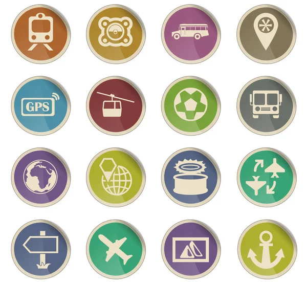 seyahat simgesi seti