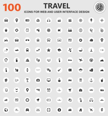 seyahat simgeleri ayarlandı