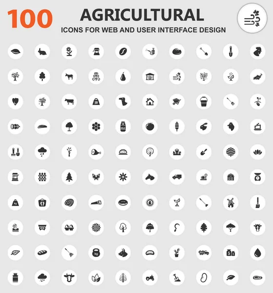 Ensemble d'icône agriculture — Image vectorielle